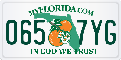 FL license plate 0657YG