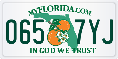 FL license plate 0657YJ