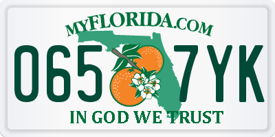FL license plate 0657YK