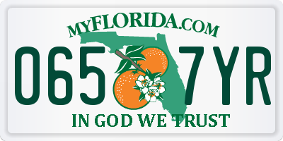 FL license plate 0657YR