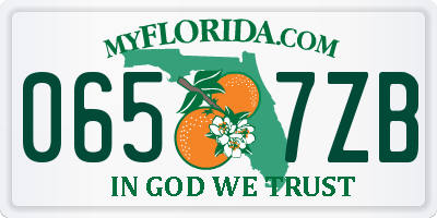 FL license plate 0657ZB
