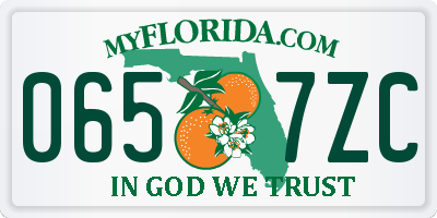 FL license plate 0657ZC