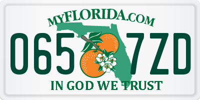 FL license plate 0657ZD