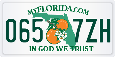 FL license plate 0657ZH