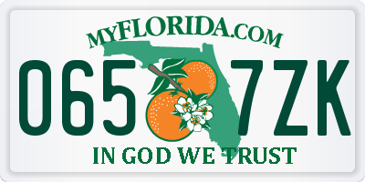 FL license plate 0657ZK