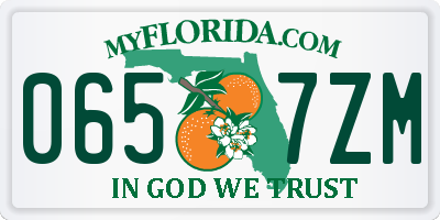 FL license plate 0657ZM