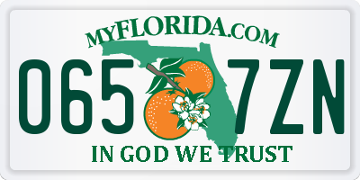 FL license plate 0657ZN