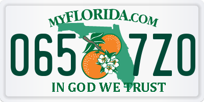 FL license plate 0657ZO