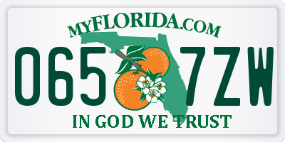 FL license plate 0657ZW