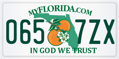 FL license plate 0657ZX