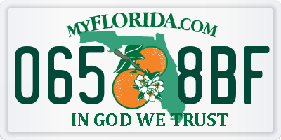 FL license plate 0658BF