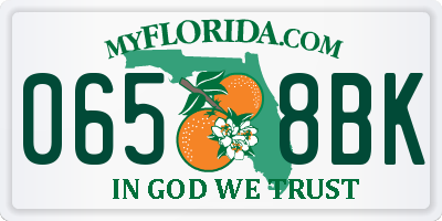 FL license plate 0658BK