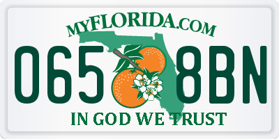 FL license plate 0658BN