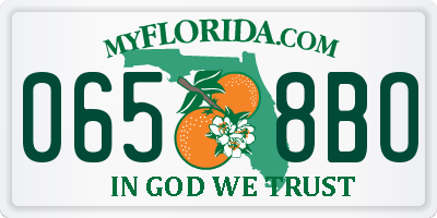 FL license plate 0658BO