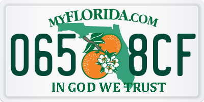 FL license plate 0658CF
