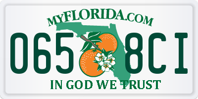 FL license plate 0658CI