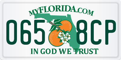 FL license plate 0658CP