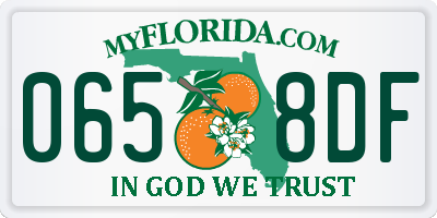 FL license plate 0658DF