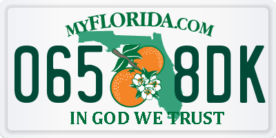 FL license plate 0658DK