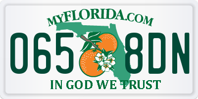 FL license plate 0658DN