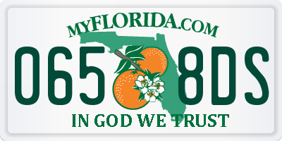 FL license plate 0658DS