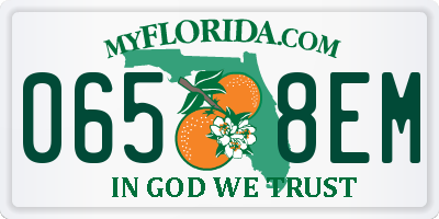 FL license plate 0658EM