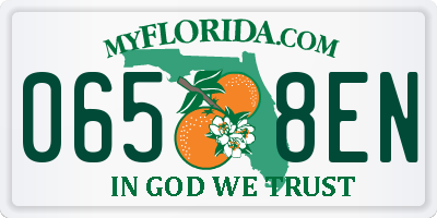 FL license plate 0658EN
