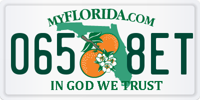 FL license plate 0658ET