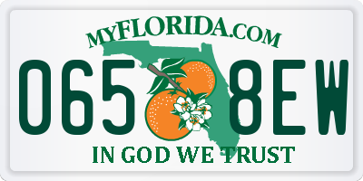 FL license plate 0658EW