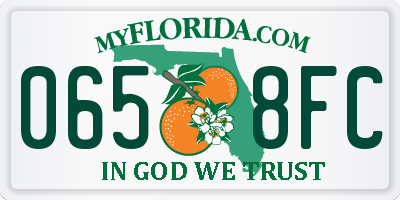 FL license plate 0658FC