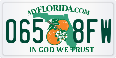 FL license plate 0658FW
