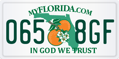 FL license plate 0658GF