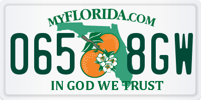 FL license plate 0658GW