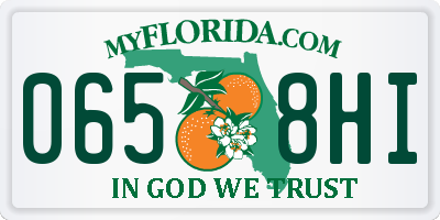 FL license plate 0658HI