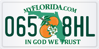 FL license plate 0658HL