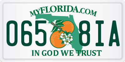 FL license plate 0658IA