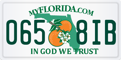 FL license plate 0658IB