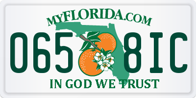 FL license plate 0658IC