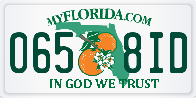 FL license plate 0658ID
