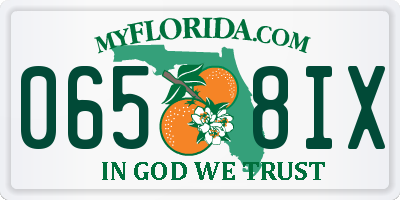 FL license plate 0658IX