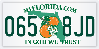 FL license plate 0658JD