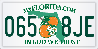 FL license plate 0658JE