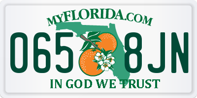 FL license plate 0658JN