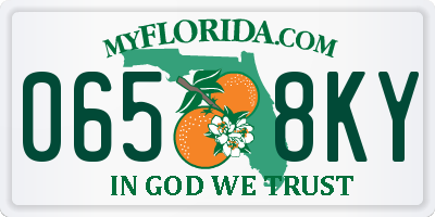 FL license plate 0658KY