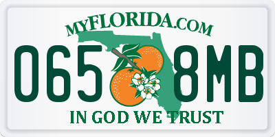 FL license plate 0658MB