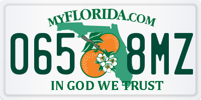 FL license plate 0658MZ