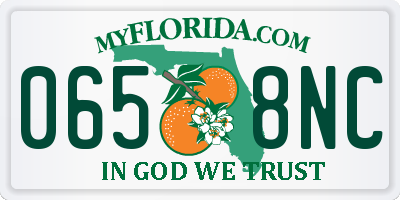 FL license plate 0658NC