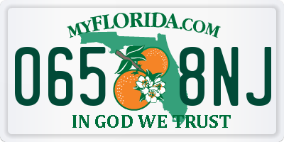 FL license plate 0658NJ