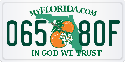 FL license plate 0658OF