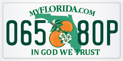 FL license plate 0658OP